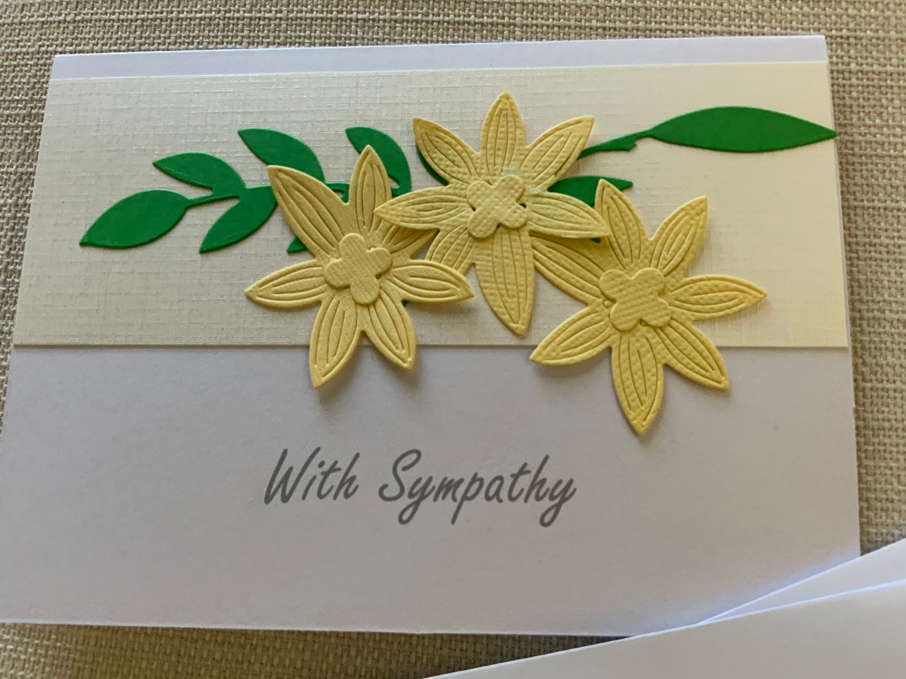 Sympathy Flowers Card - Etsy