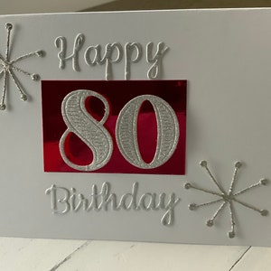 Tarjeta de cumpleaños número 80