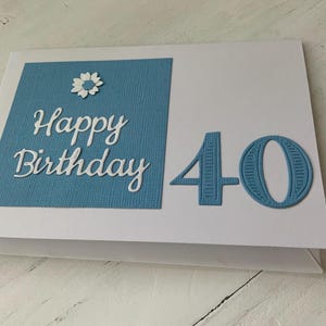 Cartão de aniversário de 40 anos
