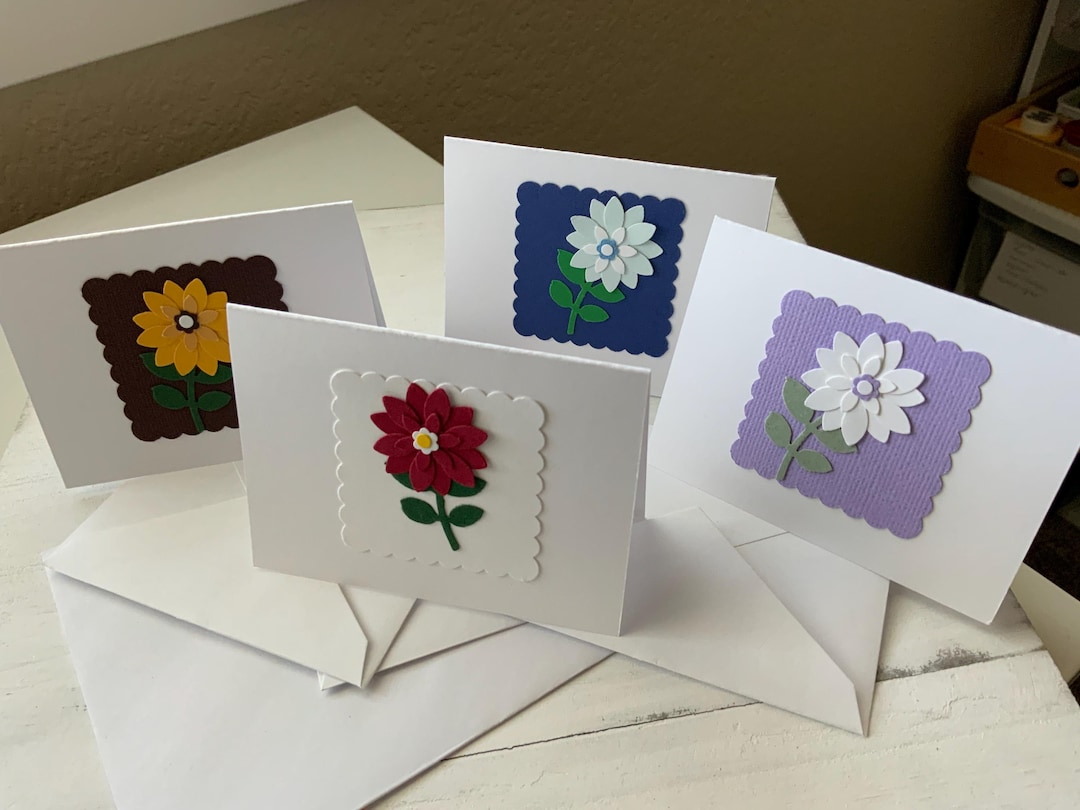 Mini Enclosure Flower Cards With Envelopes - Etsy