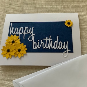 Tarjeta de cumpleaños de girasol