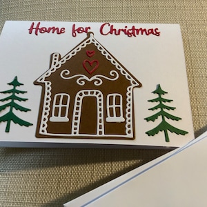 Christmas Card with Gingerbread House