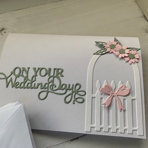 Cartão de casamento feito à mão