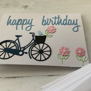 Carte d'anniversaire vélo
