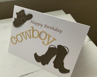 Cartão de aniversário para cowboy