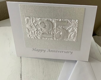 25th Anniversary Handmade Card