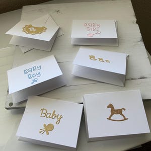 Bijsluitkaarten voor mini-babycadeaus
