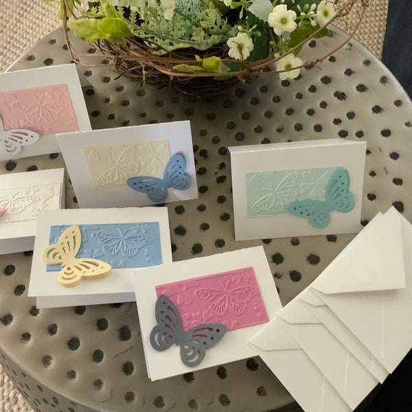 Mini Butterfly Enclosure Cards for Gifts With Envelopes