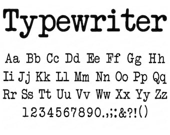 TYPEWRITER FONT SVG, Vintage Typewriter Font Svg, Typewriter Alphabet Svg, Typewriter ClipArt, Retro Font Svg, Vintage Font Svg, Vintage Svg