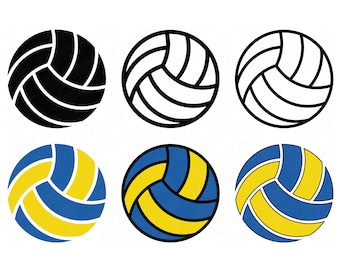 Clipart SVG de pelota de voleibol: Archivo de corte deportivo (descarga digital)