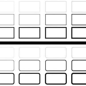 RECHTECK SVG, Rahmen SVG, Sofortiger Download, Rahmen ClipArt, Rechteck ClipArt, Rechteck Rahmen In Verschiedenen Dicken Bundle Plotter, Bundle svg