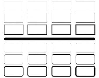 RECTANGLE SVG, Frame SVG, Instant Download, Frame ClipArt, Rectangle ClipArt, Rectangle Frame In Different Thickness Bundle Svg, Bundle Svg