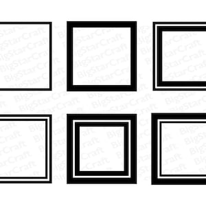 CORNICE QUADRATA SVG, Download digitale, Cornice Svg, Svg quadrata, Pacchetto cornice Svg, Download immediato, Monogramma quadrato Svg, Cornice quadrata Png, Cricut