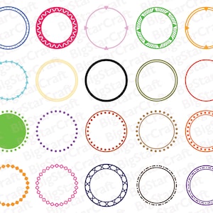 20 MONOGRAMM FRAMES SVG Bundle, sofortiger Download, Monogramm svg, Kreisrahmen svg, Rahmen svg, Kreisrahmen svg, digitaler Download, Kreisrahmen svg