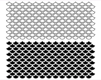 Mermaid Scales Pattern SVG Clipart (Instant Download)