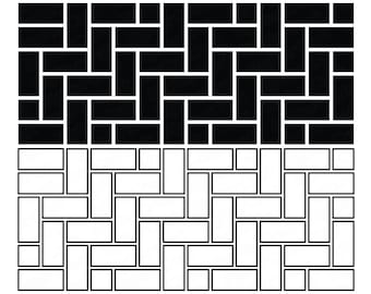 Basket Weave SVG: Brick Wall & Herringbone Pattern Cut Files (Instant Download)