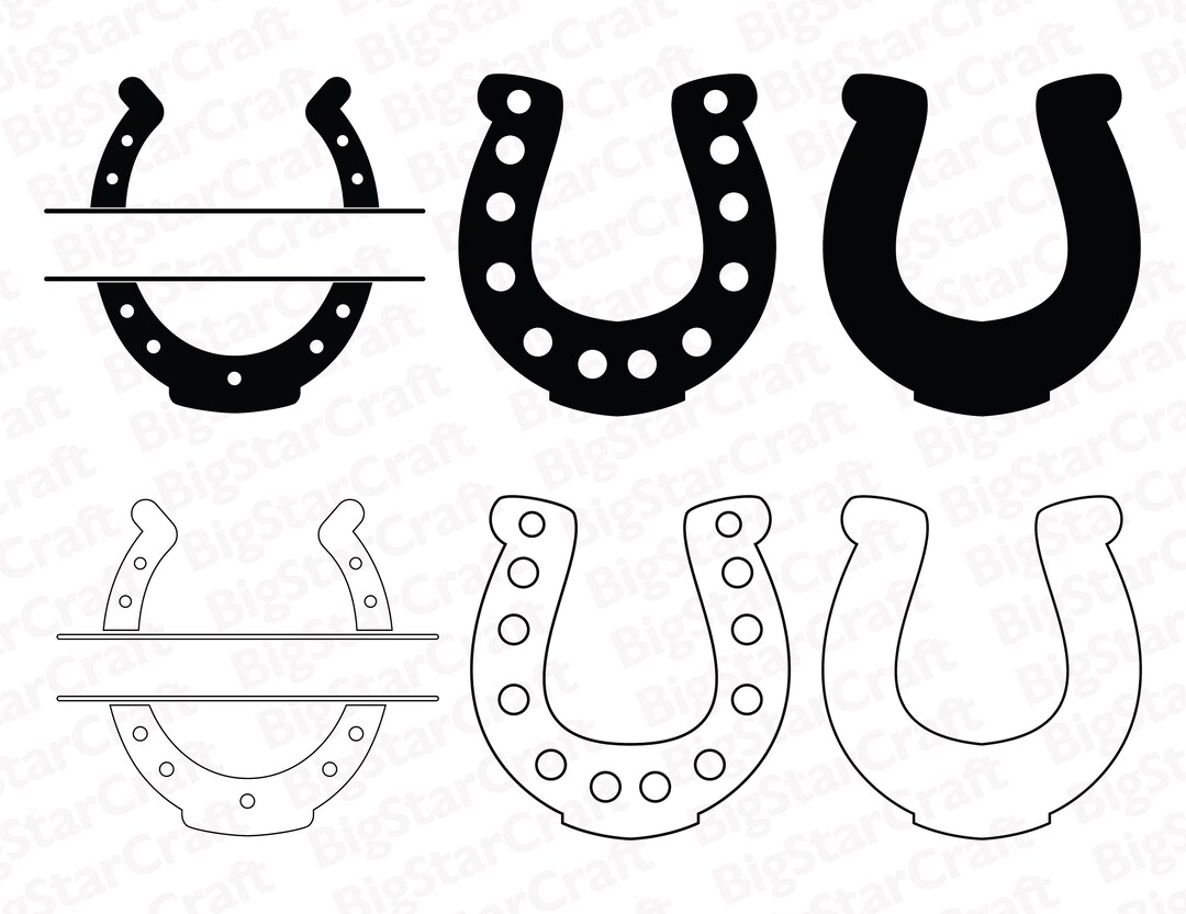 HORSESHOE BUNDLE SVG, Horseshoe Svg, Horseshoe Clipart, Horse Shoe Cut