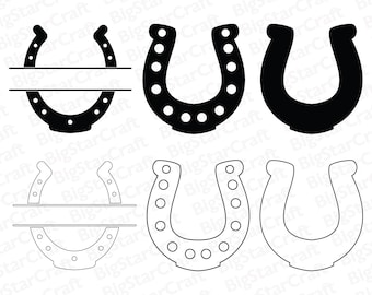 Horseshoe SVG Bundle: ClipArt, Cut Files, Monogram (Digital Download)