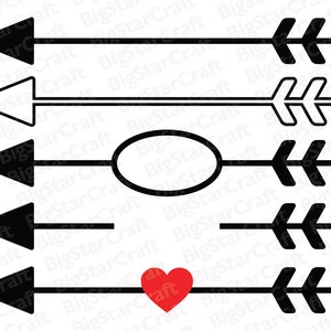 ARROW SVG BUNDLE, Arrow Svg, Arrow ClipArt, Instant Download, Arrow Cricut, Digital Download, Split Arrow Svg, Heart Arrow Svg, Heart Svg