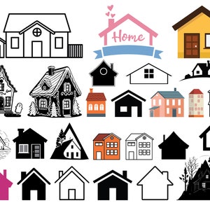 HOUSE SVG Bundle, House ClipArt, House PNG, Instant Download, House Vector, File Svg, House Clip Art, Digital Download, House Silhouette