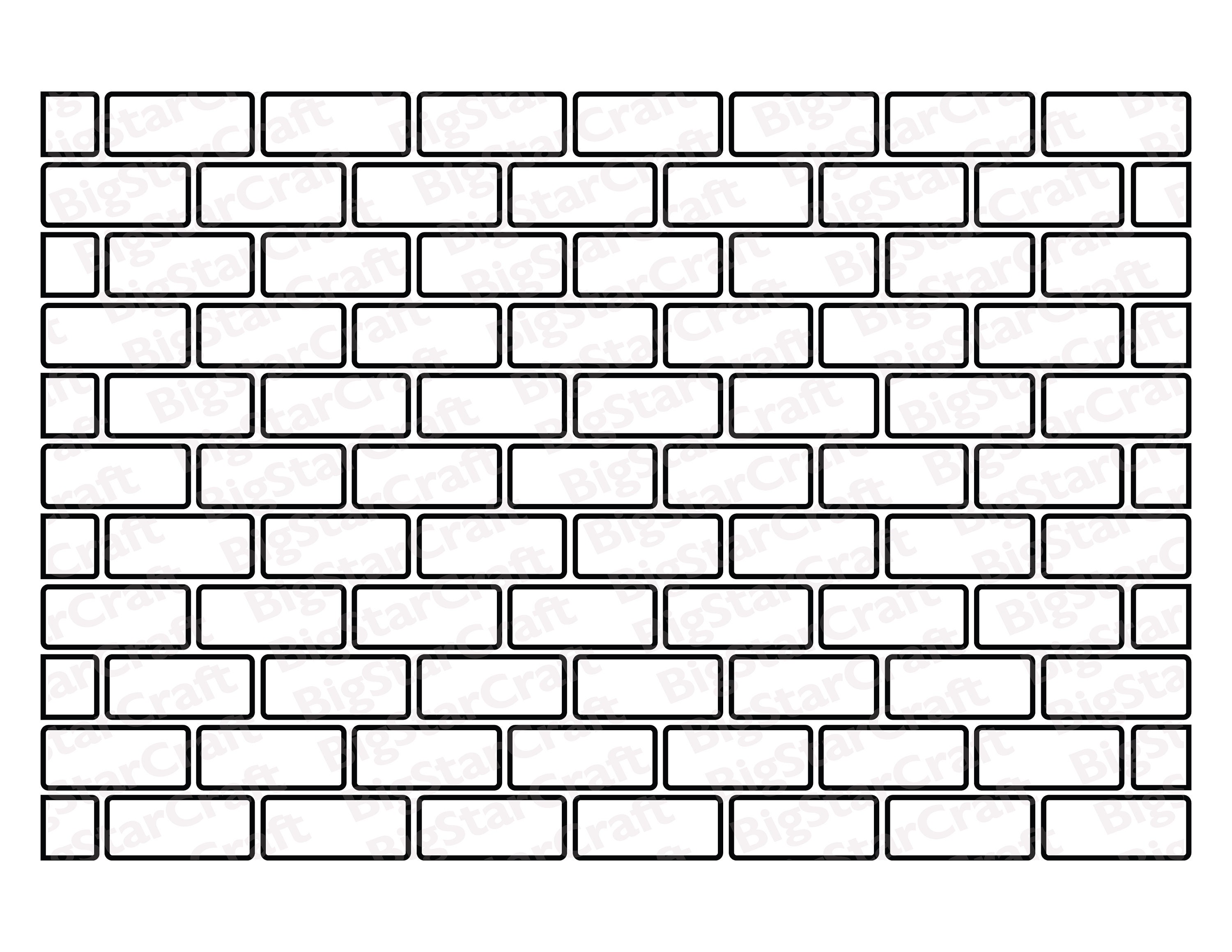 Full Page Printable Brick Pattern