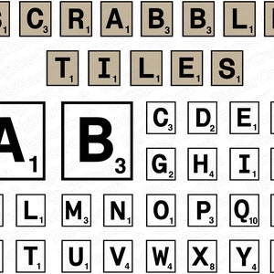 SCRABBLE TILES SVG, ClipArt di Scrabble Tiles, File Svg di Scrabble Tiles per Cricut, Lettere Svg di Scrabble, Font Svg, File Svg di Scrabble Tiles,