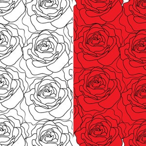 Rose Pattern Outline SVG, ROSE SVG, Instant Download, Pattern Svg, Flower Pattern Png, Tooled Leather Svg, Seamless Svg, Seamless Cut File