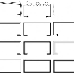 LEGE RECHTHOEK SVG bundel, Frames Svg, gesplitst geometrisch Frame Svg, Frame Svg, rechthoek Frame Svg, rechthoek omtrek Svg, Frame ClipArt,
