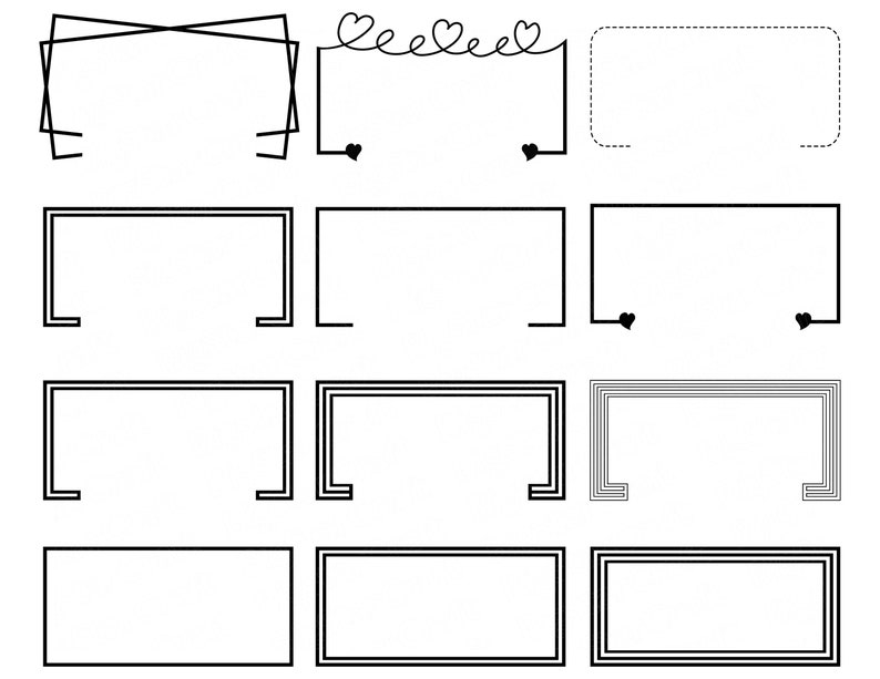 BLANK RECTANGLE SVG Bundle Frames Svg Split Geometric Frame - Etsy