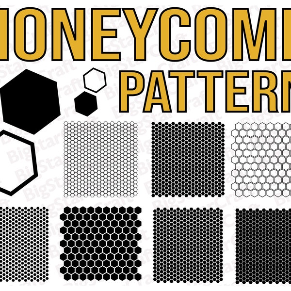 HONEYCOMB PATTERN SVG Bundle, Honeycomb Clipart, Beehive svg, Hive Svg, Honeycomb Cricut, Beehive Pattern, Beehive Clipart, Bee,  Honey svg