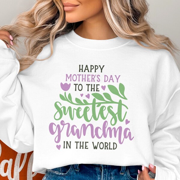 Happy Mother's Day Sweetest Grandma SVG, Mama SVG, Digital Download for Cricut, Mother's Day Gift, DIY Craft Project, Grandma Love