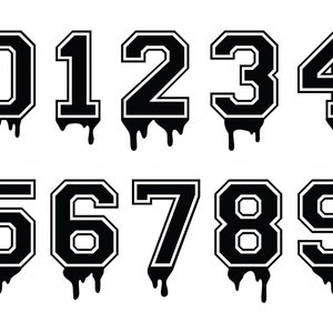 Sport Dripping Number SVG, SPORT Numbers SVG, Dripping Numbers Svg, Drip Font Svg, Dripping Paint Svg, Sport Number Svg, Dripping Font Svg