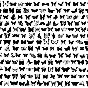Pacote 200 BUTTERFLY SVG, Download instantâneo, Arquivo SVG de borboletas, Butterfly Svg, Pacote de borboletas em camadas Cricut Svg, ClipArt de borboleta, Png