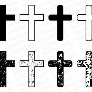KREUZ SVG BUNDLE, Kreuz ClipArt, Jesus Kreuz zwart, christliches Kreuz, Kreuz Cricut, Jesus svg, christliches svg, sofortiger Download, Jesus Kreuz svg