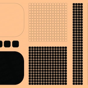 Bundle motif carré arrondi SVG, SVG motif carré, clipart motif carré, SVG carré, forme fichiers vectoriels Svg, Svg carré arrondi