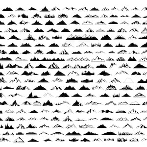 Pacchetto SVG MONTAGNA, ClipArt di viaggio, Svg di viaggio, SVG montagna, Silhouette di montagna, Svg foresta, Svg avventura, Svg montagne, Svg campeggio
