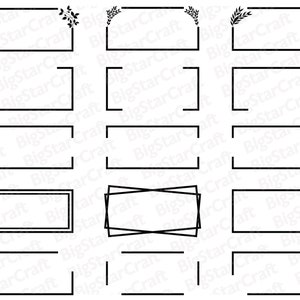RECHTHOEKIGE SVG-BUNDEL, Instant Download, Rechthoek Svg, Frame Svg, Split Square Frame Svg, Digitale Download, Randen ClipArt, Framebundel