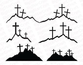 CALVARY CROSSES SVG, Instant Download, Bundle Svg, Cross Svg, Calvary Svg, Jesus Svg, Christian Cross Svg, Calvary Crosses ClipArt, Cricut