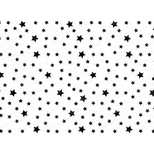 STARS PATTERN SVG, Digital Download, Stars Svg, Night Sky Stars Svg, Instant Download, Scattered Stars Svg, Stars ClipArt, Black Stars Svg