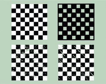 Checkerboard Pattern SVG Bundle: ClipArt Cut Files (Digital Download)