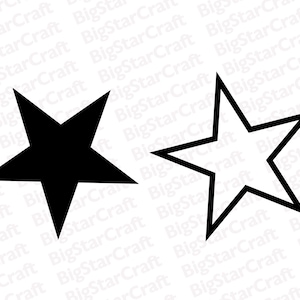 STAR SVG, Star Outline SVG, Instant Download, Star ClipArt, Digital Download, Star Vector, Star Png, Stars Bundle Svg, Star For Cricut, Star