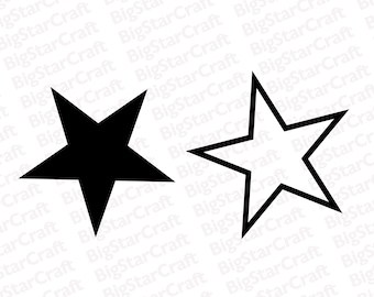 ESTRELLA SVG, contorno de estrella SVG, descarga instantánea, clip art de estrella, descarga digital, vector de estrella, estrella PNG, paquete de estrellas Svg, estrella para Cricut, estrella