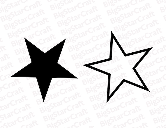 STAR SVG Star Outline SVG Instant Download Star Clipart - Etsy