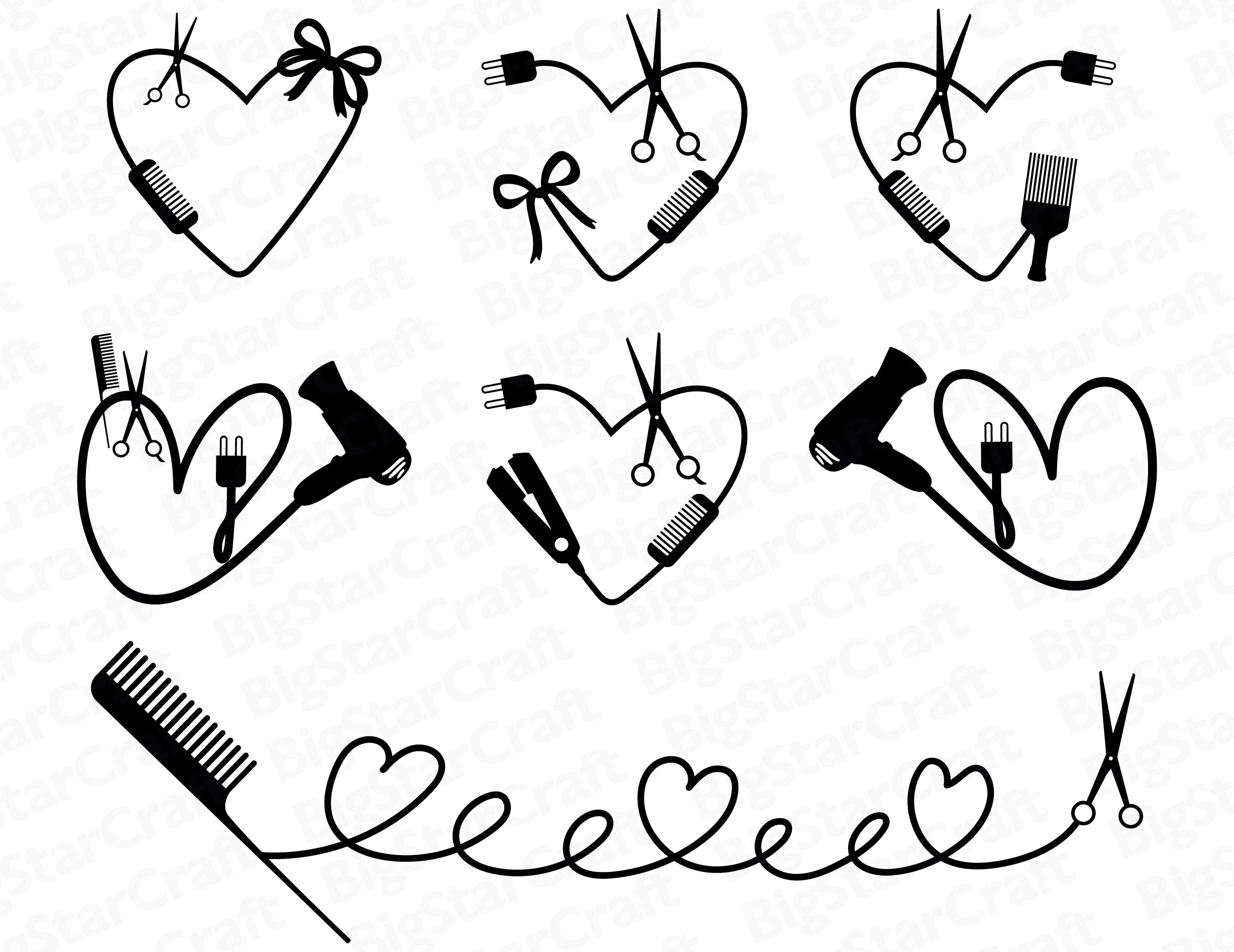 Hairdresser Clipart - Etsy UK