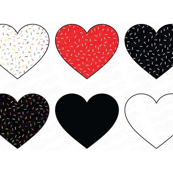 Heart Sprinkle SVG Bundle, HEART SVG, Heart Outline Svg, Digital Download, Heart Svg, Instant Download, Basic Heart Svg, Heart Sprinkle Svg