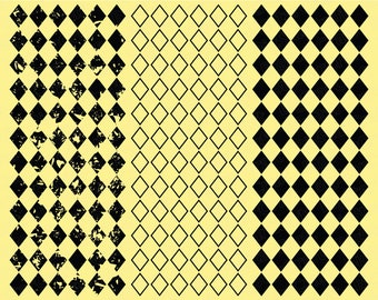 Argyle Pattern SVG Bundle: Seamless Diamond Designs (Digital Download)