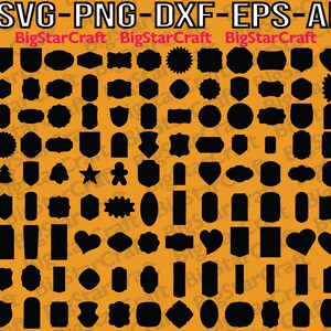 TAGS SVG BUNDLE, Instant Download, Tag Svg, Label Svg, Digital Download, Banner Svg, Frames Svg, Name Tags Shapes Svg, Tags Svg, Shapes Svg