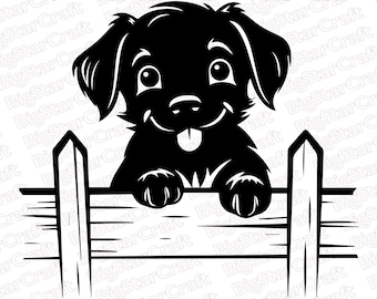 Dog Silhouette SVG: Puppy Clipart, Laser Cut Files (Digital Download)