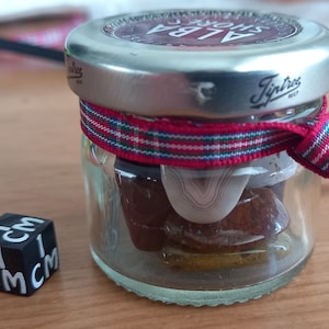 Jar of polished Scottish stones
