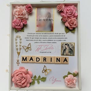 Personalized Godparents Proposal Shadowbox, Custom Madrina Invitation Photography Frame, Versatile Padrinos Memory Photo Keepsake Gift